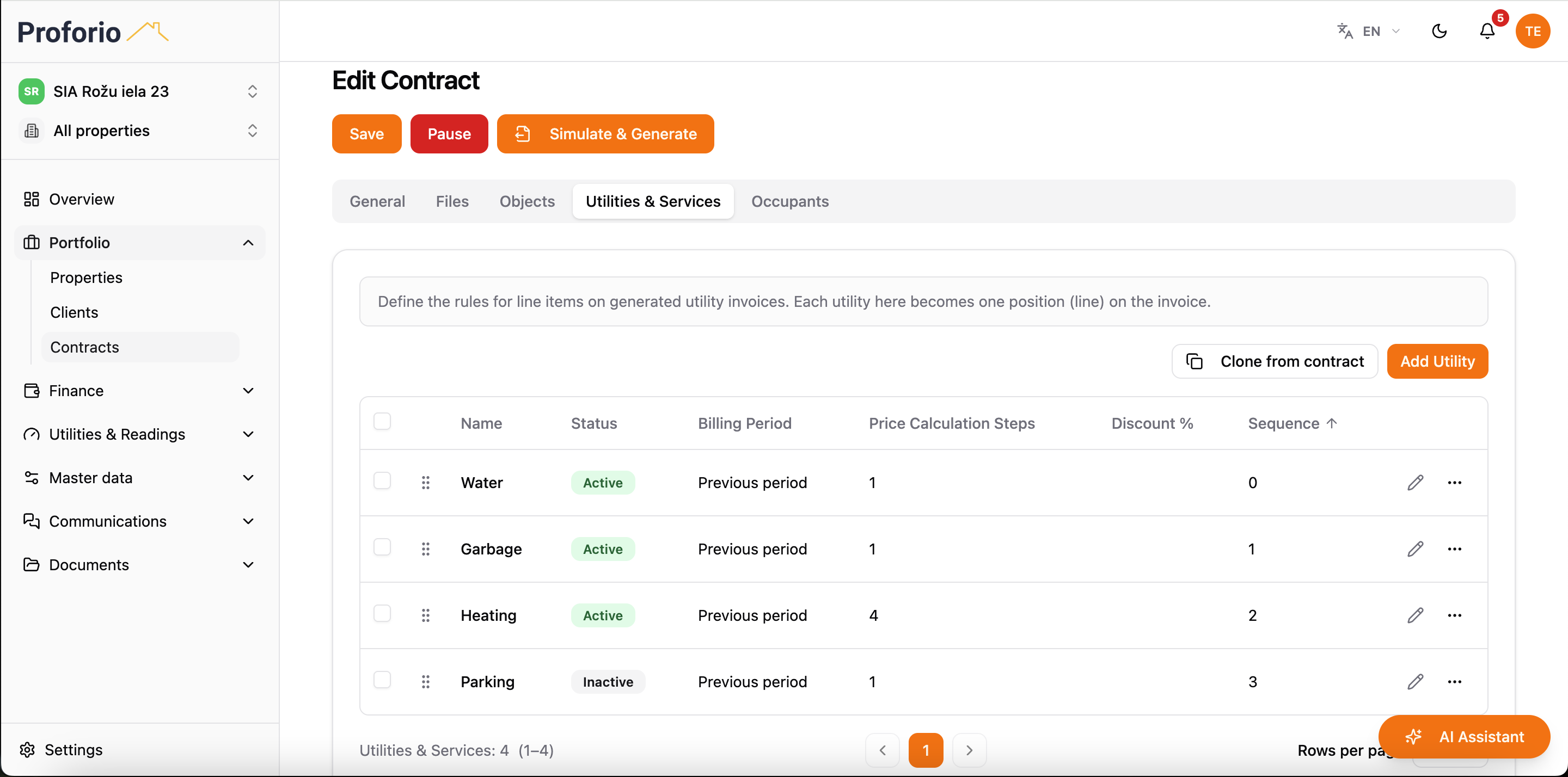 screenshot contract utilities title